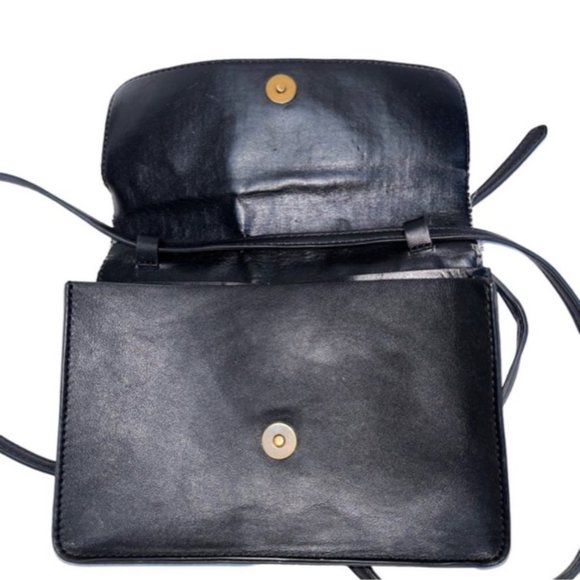 j. crew medium leopard pony hair blk leather cross body messenger bag - Picture 7 of 9